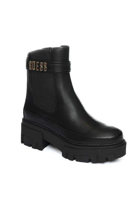 Anfibio pelle nero GUESS | FL8YEA ELE10YELMA-BLACK